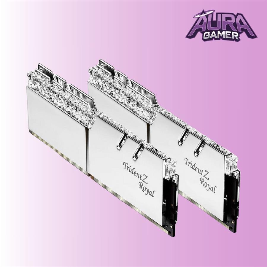 Memoria Gskill Trident Z Royal Ddr4 16 Gb 3600 Rgb Silver 2X8 1.35