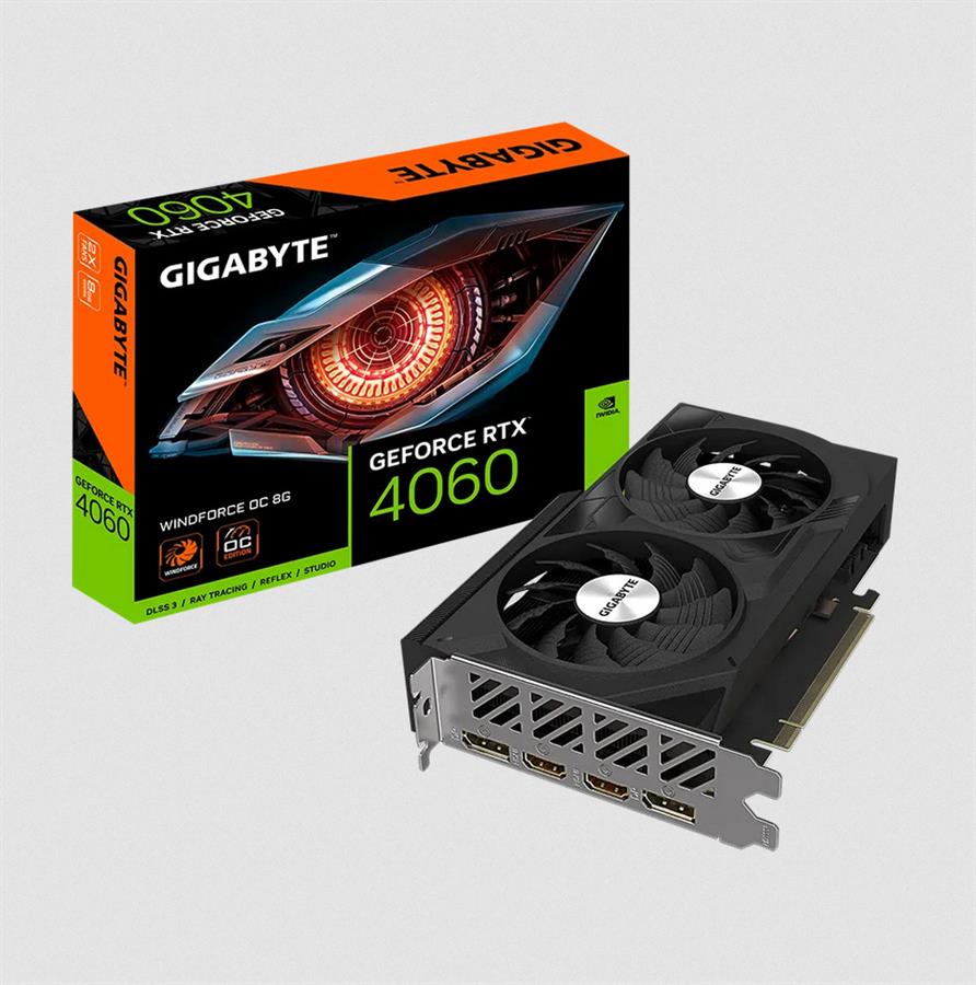 Placa De Video Gigabyte Rtx 4060 Wf2 Oc 8Gb