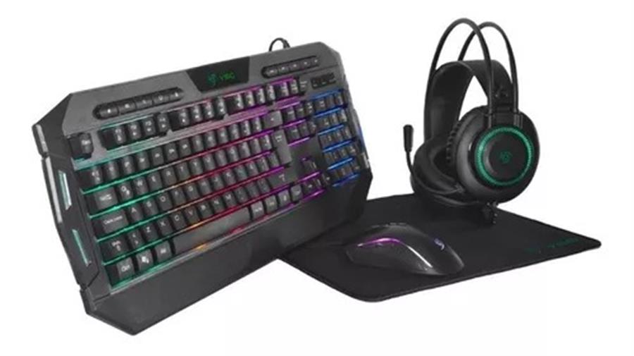 Combo PC VSG Crux Mouse+Teclado+Mousepad+Auricular