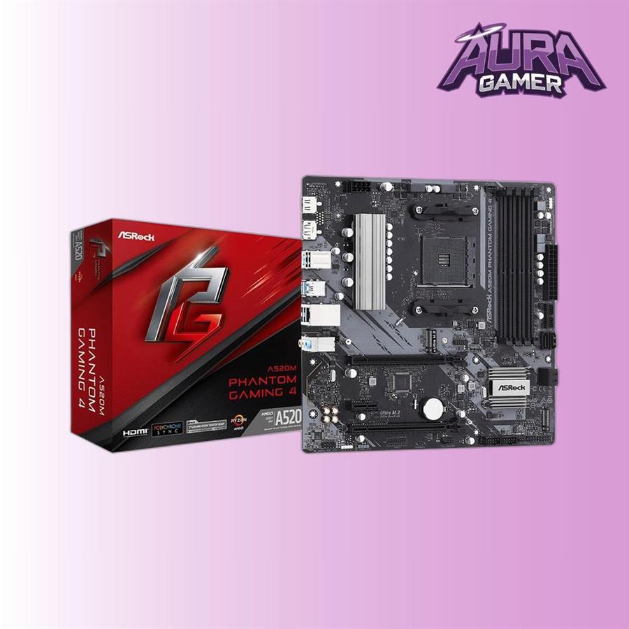 MOTHER ASROCK (AM4) A520M PHANTOM GAMING 4