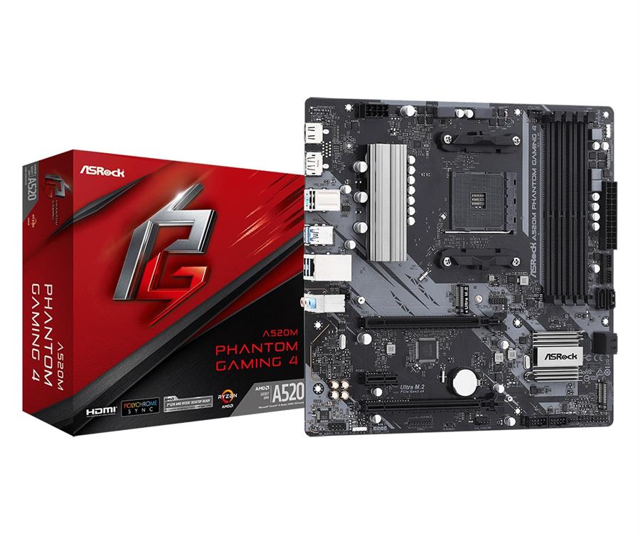 Mother Asrock (Am4) A520M Phantom Gaming 4