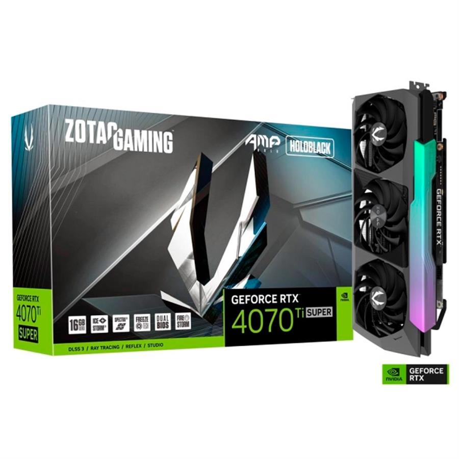 Placa De Video Zotac Rtx 4070Ti Super 16Gb Amp Holo